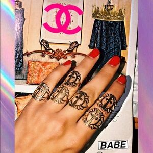 NWT - Cross Gold Rings ( Set of Two )